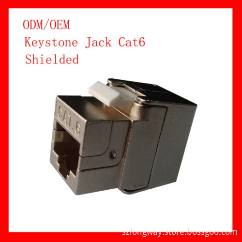 CAT6 Aluminum Die-Casted Shielded Keystone Jack